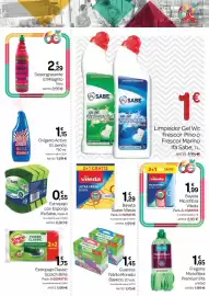 Folleto Supermercados El Jamón Página 27: Bayeco guantes nitrilo morado €1,45, Ifa Sabe estropajo con esponja €0,55