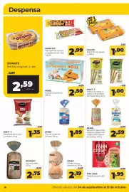 Folleto Alimerka Página 18: No&el bizcochos de lerma €2,50, Bimbo burger rustica artesencia €2,19