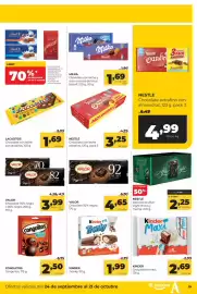 Folleto Alimerka Página 19: Kinder Tronky €1,99, Nestlé chocolate con leche extrafino €3,25