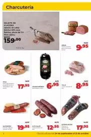 Folleto Alimerka Página 2: Legado Ibérico mortadela, el kilo €6,95, Estirpe Negra chorizo o salchichon ibérico €17,95