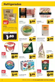 Folleto Alimerka Página 6: Saint Agur Queso azul €2,95, La Vaca Que Rie Palitos €1,99