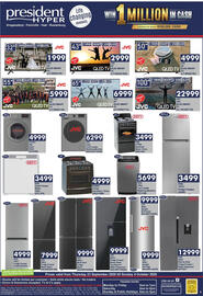 President Hyper catalogue Page 6: Defy 14kg Top Loader Washing Machine €5.699,00, JVC QLED SMART TV €5.999,00