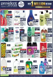 President Hyper catalogue Page 5: Vaseline Intensive Care Lotions Pump Bottle €89,99, Mitchum Men / Women Deodorant €90,00