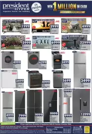 President Hyper catalogue Page 6: Defy 14kg Top Loader Washing Machine €5.699,00, JVC QLED SMART TV €5.999,00