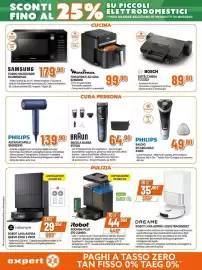 Volantino Expert Pagina 11: Philips rasoio ricaricabile €49,90, Moulinex friggitrice ad aria €99,90
