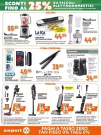 Volantino Expert Pagina 12: Samsung scopa ricaricabile VS70H25WPT €349,00, Piastra per capelli Creativity 11874 €39,90