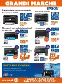 Volantino Expert Pagina 30: Epson EcoTank ET-1810 €129,90, Expression Home XP-4200 €69,90