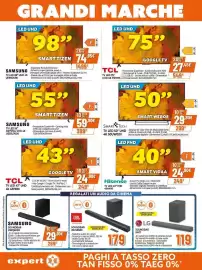 Volantino Expert Pagina 32: TCL TV LED 43" UHD 4K 43P69K €249,00, Hisense TV LED 40" FHD 40A49S €249,00