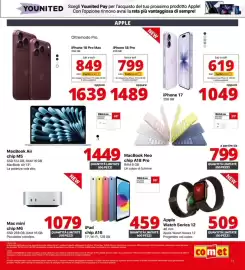 Volantino Comet Pagina 11: IPhone 17 €619,00, Apple Watch Series 12 €509,00