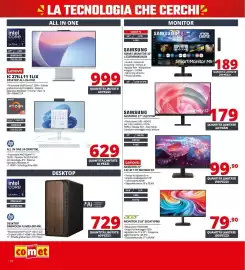 Volantino Comet Pagina 14: Samsung monitor 27" LS27D700 €179,00, Lenovo Monitor 27" €99,90