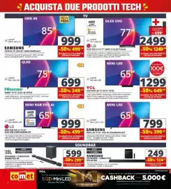 Volantino Comet Pagina 2: LG OLED EVO AI TV 77" SERIE C6 €1.249,50, TCL SQD MINI LED TV 4K 65" 65C8L €649,50