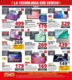 Volantino Comet Pagina 20: Samsung Galaxy Tab S10 Lite €179,00, Lenovo Idea Tab Pro Gen 2 €499,00