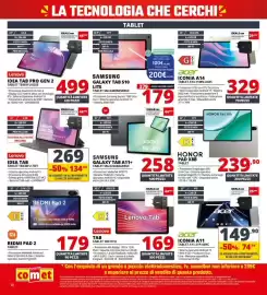 Volantino Comet Pagina 20: Samsung Galaxy Tab S10 Lite €179,00, Lenovo Idea Tab Pro Gen 2 €499,00