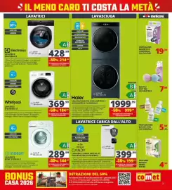 Volantino Comet Pagina 27: Haier Lavasciuga CLC108-GNU1-S €999,99, Whirlpool Lavatrice FFB 948 BSV IT €184,99