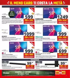 Volantino Comet Pagina 3: Samsung Smart TV 55" Ultra HD 4K €624,50, Hisense SMART TV 55" RGB MINILED 4K 55ER8S €499,50