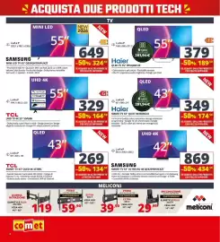 Volantino Comet Pagina 4: Haier QLED TV 55" H55Q80FUX €189,50, Haier SMART TV 43" QLED H43S80GUX €174,50