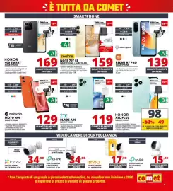Volantino Comet Pagina 9: Honor 400 Smart Smartphone €169,00, Realme NOTE 70T SE SMARTPHONE + AURICOLARI €159,00