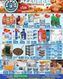 Volantino Azzurro Convenienza Pagina 1: Ace candeggina 4 litri classica €2,09, Lenor ammorbidente €2,29