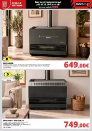 Volantino Brico Io Pagina 11: Stufa 9006 Linear €649,00, Stufa 9011 ventilata €749,00