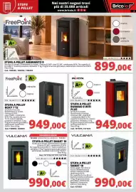Volantino Brico Io Pagina 3: Stufa a pellet Smart 10 Vulcània €990,00, Invicta Stufa a pellet Burano 8 Wifi Plus €949,00