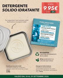 Catalogo Yves Rocher settimana 39 Pagina 8: DETERGENTE SOLIDO IDRATANTE A SOLI 9,95€ 14,95€ -33% Per trasportare i tuoi