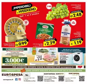Volantino Eurospesa Pagina 12: American sandwich bianco IL BUON PANE €1,19, Prosciutto cotto alta qualità Gran Tenerone €1,49