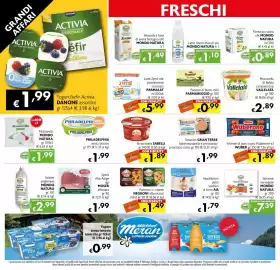 Volantino Eurospesa Pagina 4: Pancetta in cubetti Negroni €1,49, Aequilibrium petto tacchino al forno AIA €1,79