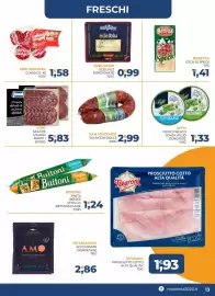 Volantino Moderna Pagina 13: San Vincenzo Salsiccia Dolce €2,99, Jomi Salame Milano Napoli €5,83