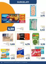 Volantino Moderna Pagina 14: Findus Piselli Novelli €3,39, Pizzoli le patatine selezione oro €4,19