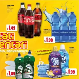 Volantino Mercati Alimentari Pagina 5: Cif Detersivo piatti €1,89, Acqua naturale oligominerale Fontalba €1,98