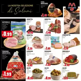 Volantino Mercati Alimentari Pagina 8: Beretta Mortadella Bologna €0,99, Bisanzio Pancetta coppata €1,69