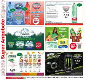 Volantino Interspar Pagina 10: Thè gusti assortiti FuzeTea, Fruchtsaft Vitalità Versch. Sorten Valfrutta €1,39