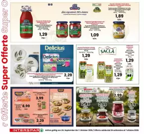 Volantino Interspar Pagina 4: Saclà Acetelli Cetrioli €1,29, Pomodori secchi grigliati Despar Premium €2,99