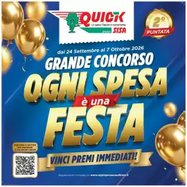 Volantino Quick Sisa Pagina 1: QUICK La spesa Rapida e conveniente gruppo SISA 2° PUNTATA dal 24 Settembre al 7 Ottobre 2026