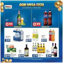 Volantino Quick Sisa Pagina 6: Santa Maria acqua naturale €1,20, Beck's birra €0,85