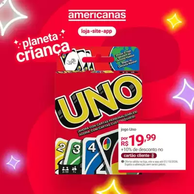 Lojas Americanas (válido até 1-10)