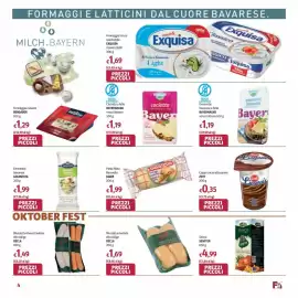 Volantino Futura Supermercati Pagina 4: Pasta filata Bavarella €1,99, Wurstel servelade Alto Adige RECLA €1,69