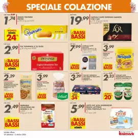 Volantino Italmark Pagina 18: Trecce yogurt/uvetta Abaribi €3,99, Yogurt cremoso Müller €3,29