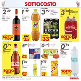Volantino Italmark Pagina 5: Energy drink Red Bull €5,99, Birra Beck's €3,99