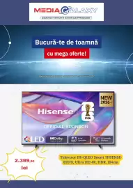Catalog Media Galaxy Pagină 1: MEDIA CALAXY CEA MAI VARIATĂ GAMĂ DE PRODUSE Bucură-te de toamnă cu mega oferte! Ofertă