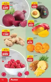 Auchan akciós újság hét 39 Oldal 10: Cékla €229,00, Gyömbér €1.199,00