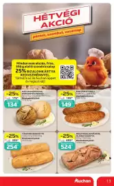 Auchan akciós újság hét 39 Oldal 13: Fűszeres baguette €254,00, Natura kovászos burgonyás zsemle €134,00
