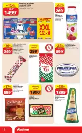 Auchan akciós újság hét 39 Oldal 18: Magyar UHT dobozos tej €299,00, Philadelphia szendvicskrém €699,00