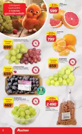 Auchan akciós újság hét 39 Oldal 8: Magnélküli fehér snack szőlő €469,00, Dióbél €2.490,00