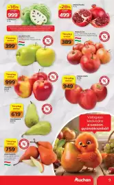 Auchan akciós újság hét 39 Oldal 9: Piros alma €389,00, Csirimojo €999,00