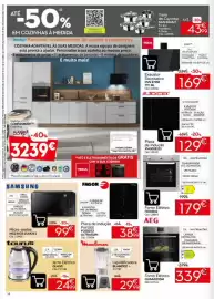 Folheto Conforama Página 14: Micro-ondas Samsung MG23K3515AK/E1 €99,00, Jarro elétrico glass taurus €24,99