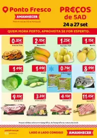 Folheto Ponto Fresco Página 1: Dourada Aquicultura €8,99, Ervilhas amanhecer €0,79