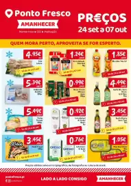 Folheto Ponto Fresco Página 1: Filetes Pescada €5,49, Massa Tricolor Milaneza €0,99