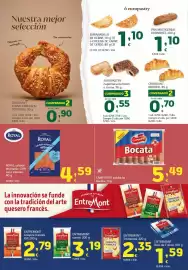 Folleto HiperDino Página 10: Europastry - napolitana bombon o crema €0,74, Campofrío - salchicha bocata €5,49
