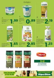 Folleto HiperDino Página 16: Cantero de letur - yogur de cabra €0,89, Ecocesta bebida de almendras sin azúcar €2,19